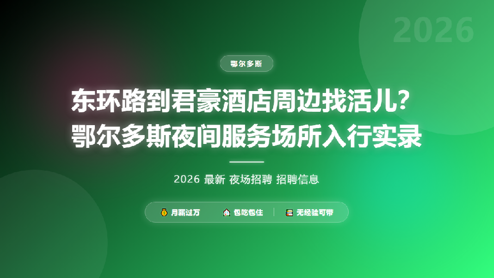 东环路到君豪酒店周边找活儿？鄂尔多斯夜间服务场所入行实录